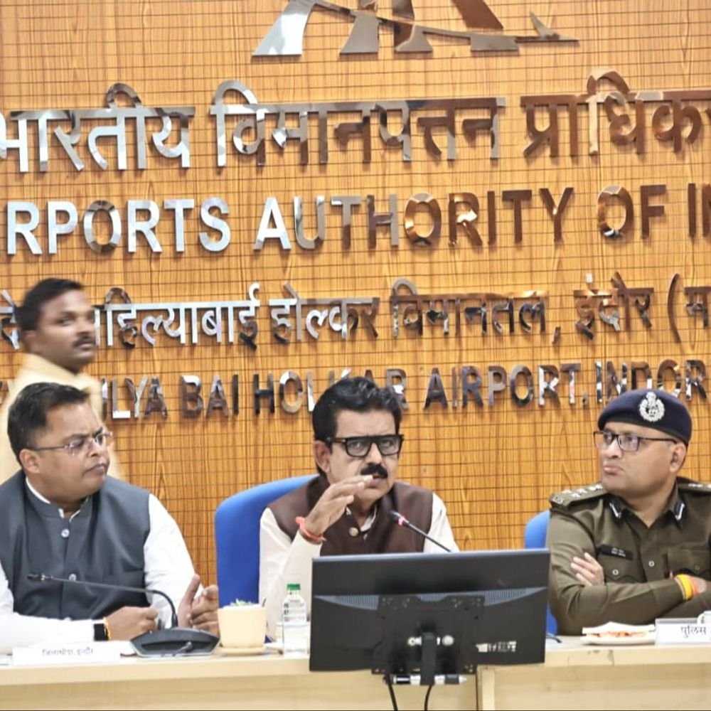 indore-airport-master-plan-targets-simhastha-2028-surge:shankar-lalwani-pushes-new-terminal-building,-multilevel-parking,-metro-connectivity;-aims-1-crore-passengers-annually