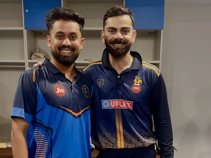 virat-kohli’s-special-gift-to-gujarat-bowler-who-ruined-his-ton:star-cricketer-got-out-for-77-in-2nd-vijay-hazare-trophy-game,-missed-consecutive-century