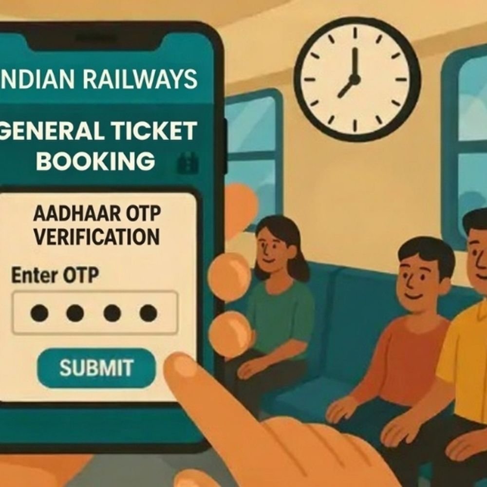 from-today,-aadhaar-mandatory-for-rail-tickets-between-8-12-pm:rules-apply-on-the-first-day-of-reserved-booking-opening;-booking-only-at-night-from-january-12