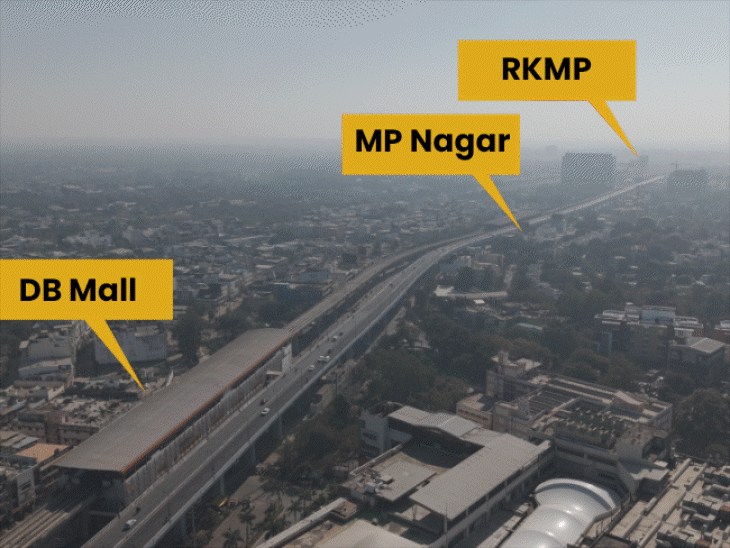 bhaskar-reality-check-bicycle-beats-bhopal-metro:db-mall-to-rkmp-in-3-minutes,-metro-takes-7-minutes;-30-km-route-likely-to-stay-slow