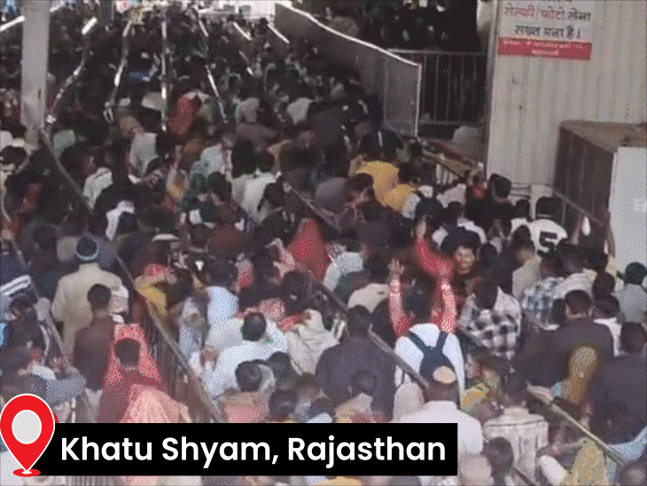 10-lakh-devotees-reach-kashi-ayodhya-vrindavan-on-new-year:vaishno-devi-yatra-registrations-closed,-72-hour-darshan-at-khatu-shyam-|-photos