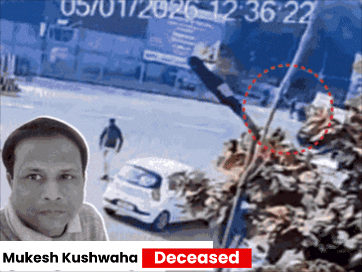 speeding-car-kills-coaching-owner-in-gwalior:family-blocks-road-demanding-arrest;-wife-alleges-denial-of-meeting-husband-at-hospital;-probe-on