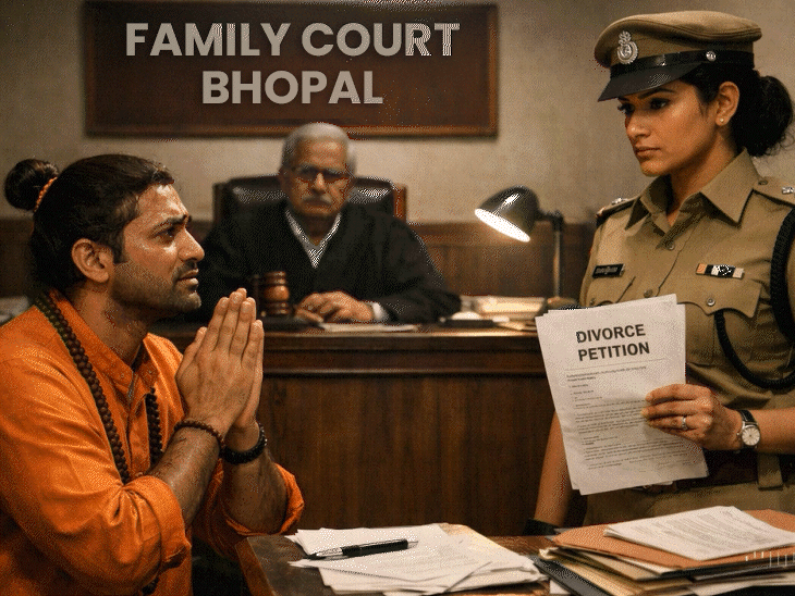 husband-educates-wife,-she-becomes-si-officer:she-seeks-divorce,-saying-she-is-ashamed-of-his-priesthood,-attire,-work,-and-traditional-topknot-in-bhopal