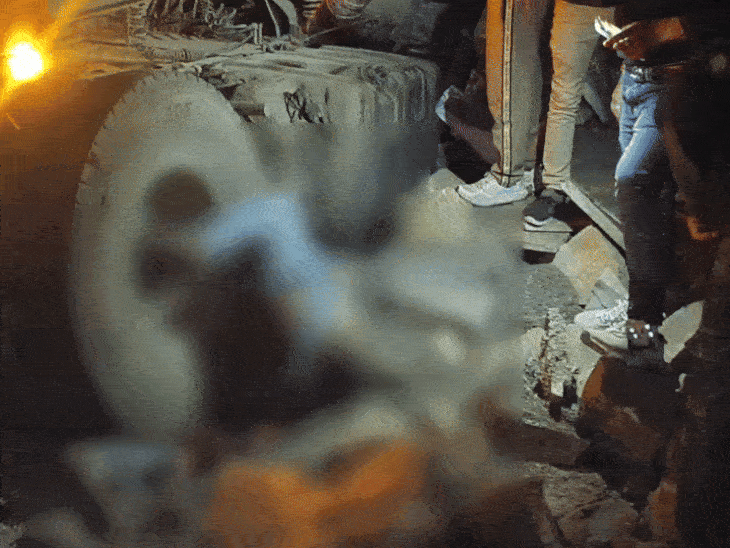 trailer-hits-drags-two-bike-riders-for-50-feet:bodies-torn-apart;-crane-fails-to-move-trailer,-3-bulldozers-deployed