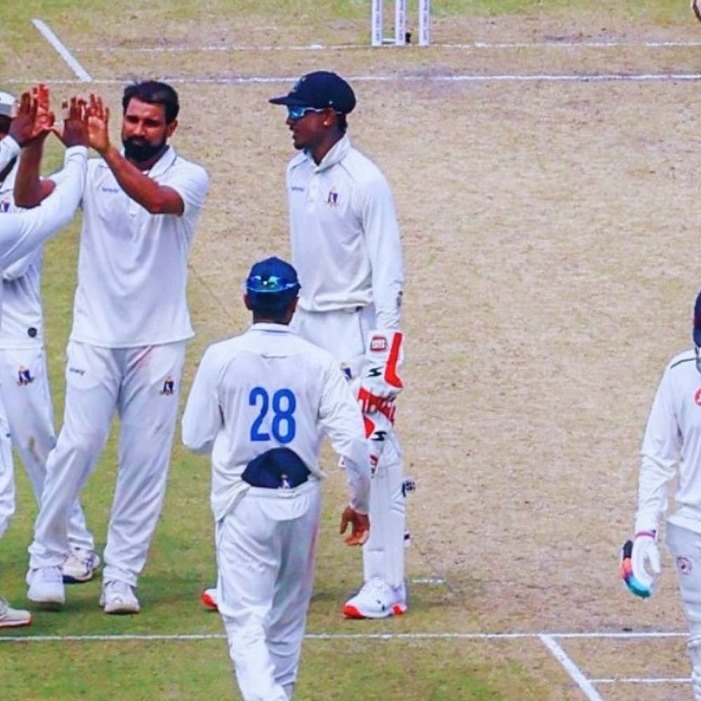 mohammed-shami-records-5-wicket-haul-in-ranji-trophy:chandigarh-beats-kerala-by-an-innings-and-92-runs;-bengal,-jharkhand,-mumbai,-mp-near-win
