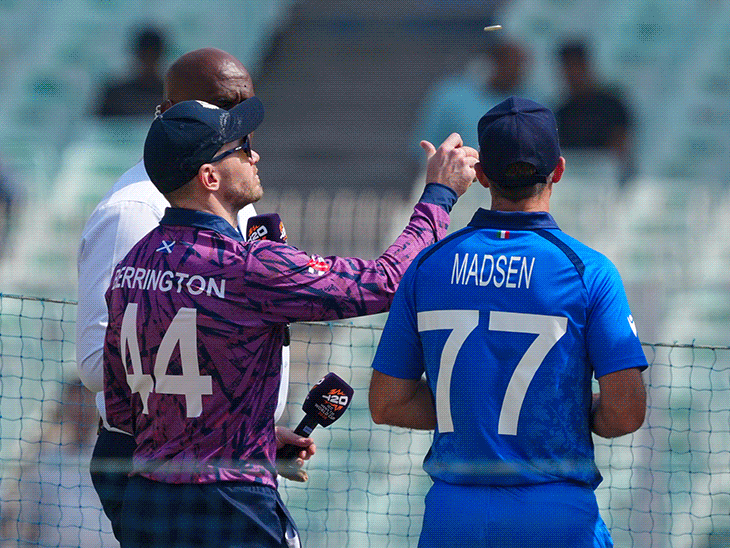 george-munsey’s-84-run-knock-powers-scotland-to-207-runs:italy-skipper-wayne-madsen-dislocates-shoulder-in-t20-wc-debut;-ita-need-208-runs-to-win