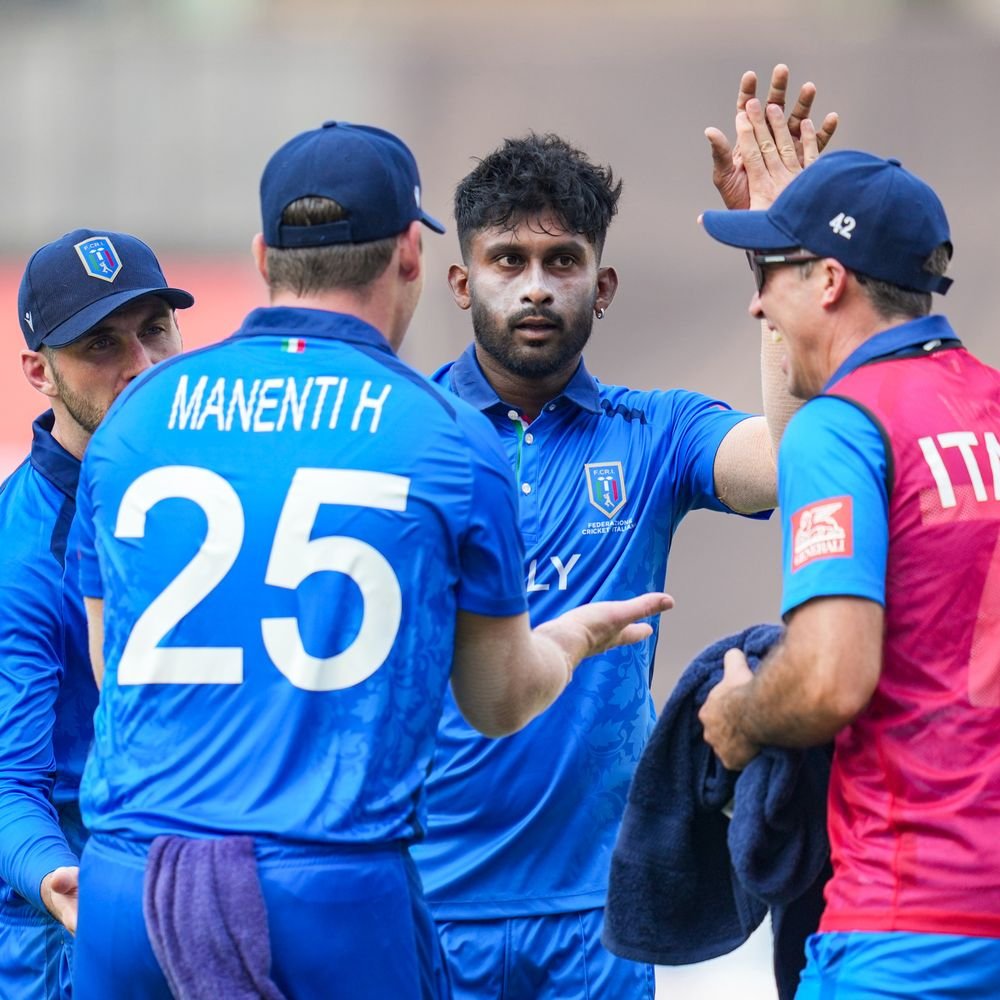 nepal-bowled-out-for-123-by-italy:crishan-kalugamage-leads-stellar-bowling-effort-for-t20-wc-debutants