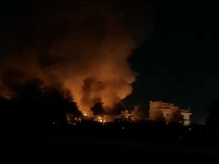 gas-cylinder-explodes-at-bhopal-wedding-reception:flames-soar-50-feet;-guests-flee-for-safety-as-video-goes-viral