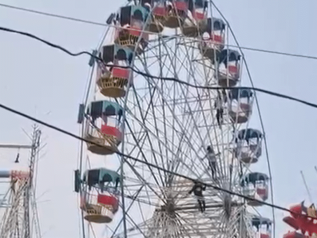 bees-attack-on-moving-swing-at-fair-in-nagda:3-children-from-same-family-seriously-injured,-admitted-to-icu