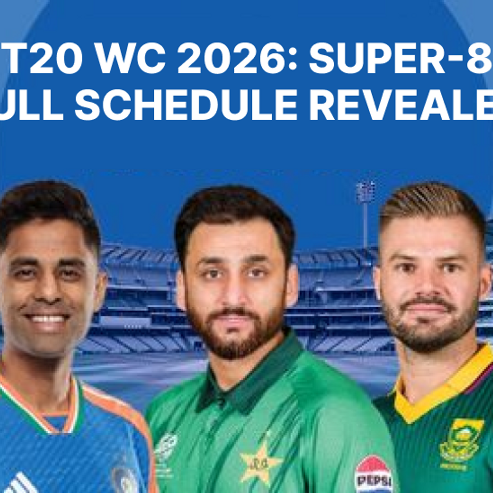 india-to-face-south-africa-on-22-february:3-double-headers-in-12-matches;-super-8-schedule-revealed