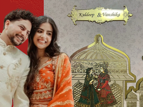 kuldeep-yadav’s-wedding-to-feature-₹20,000-plate-meal:cricketer’s-wedding-card-based-on-radha-krishna-theme-with-a-splinter-of-rajwada