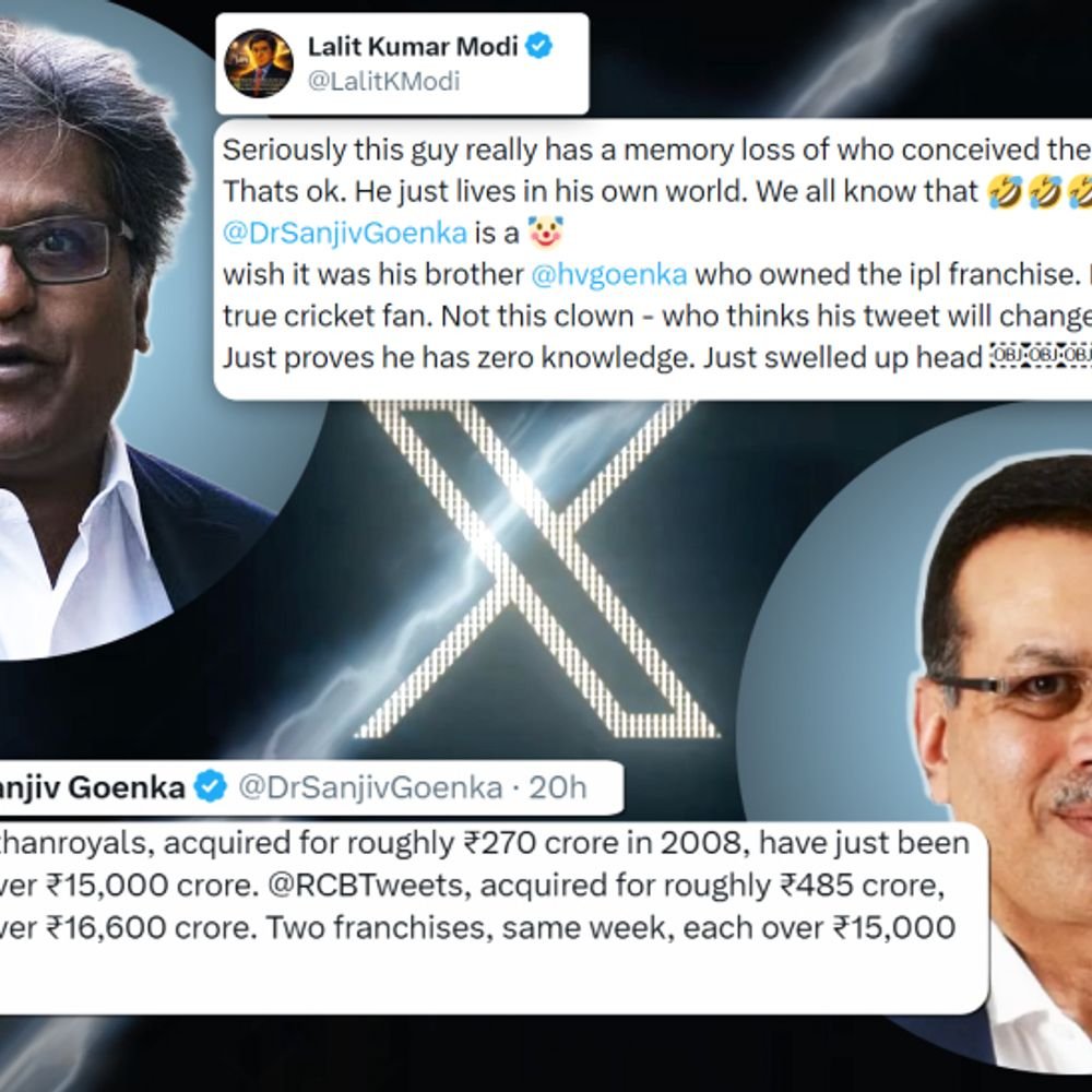 ‘just-swelled-up-clown-head’,-lalit-modi-lashes-at-sanjiv-goenka:ipl-founder-mocks-lsg-owner-for-downplaying-his-role-in-league’s-surging-value