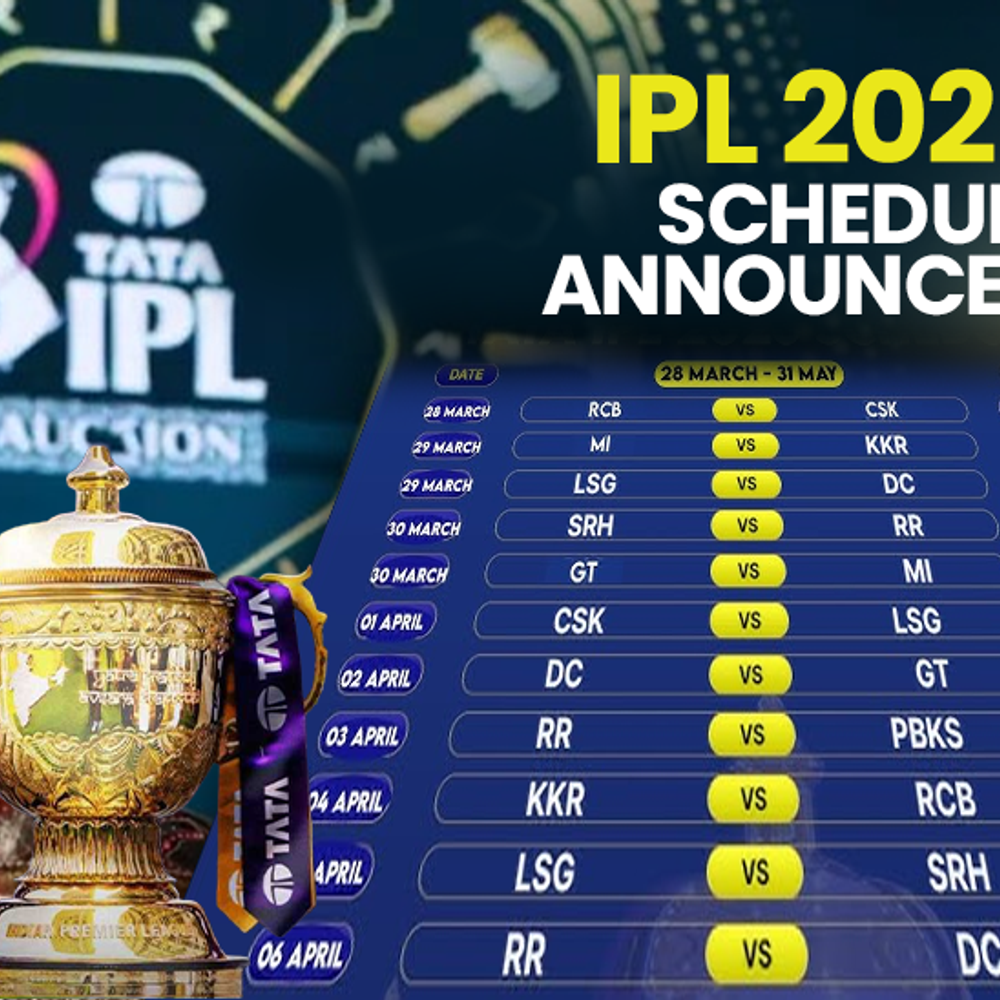 bcci-announces-schedule-of-50-matches-in-second-phase:playoff-dates-to-be-announced-later,-csk-to-face-mi-on-23rd-april