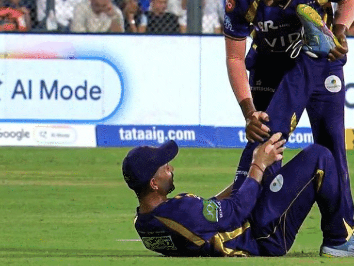 rohit-sharma,-ramandeep-singh-perform-push-ups-on-field:hitman-records-his-fastest-ipl-fifty;-rahane-forced-out-of-field-due-to-injury