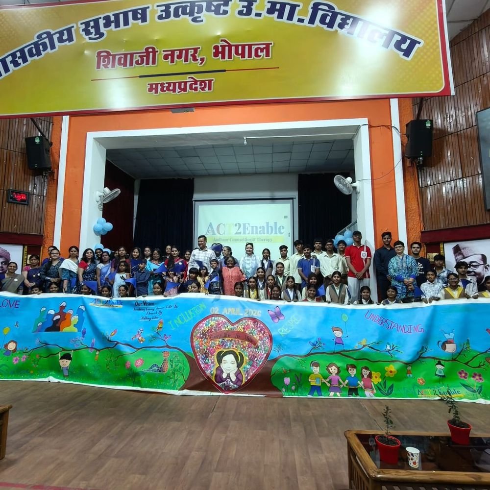 bhopal-marks-world-autism-awareness-day-2026-with-35-foot-mural:students-promote-inclusion,-empathy-and-dignity-for-autistic-children