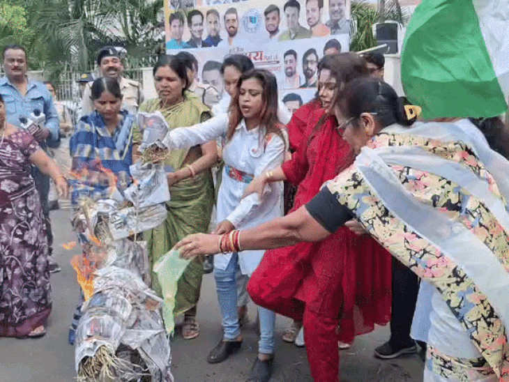 protest-in-bhopal-against-assam-cm:mahila-congress-leader-says-himanta-is-anti-dalit,-demands-apology