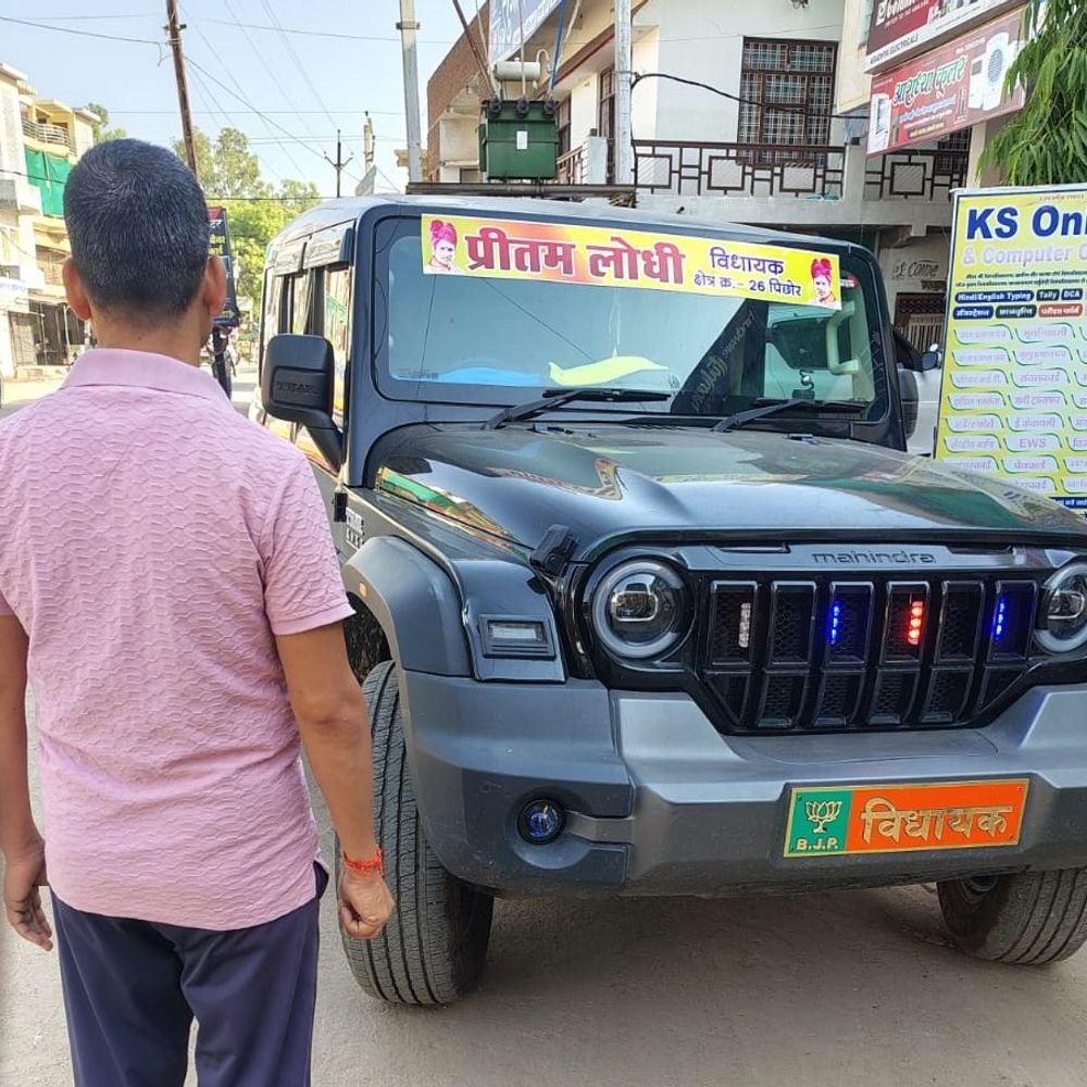bjp-mla’s-son-mows-down-5-with-thar:bikers,-pedestrians-injured-in-shivpuri-crash;-accused-tells-victims-‘i-honked,-why-didn’t-you-move?’