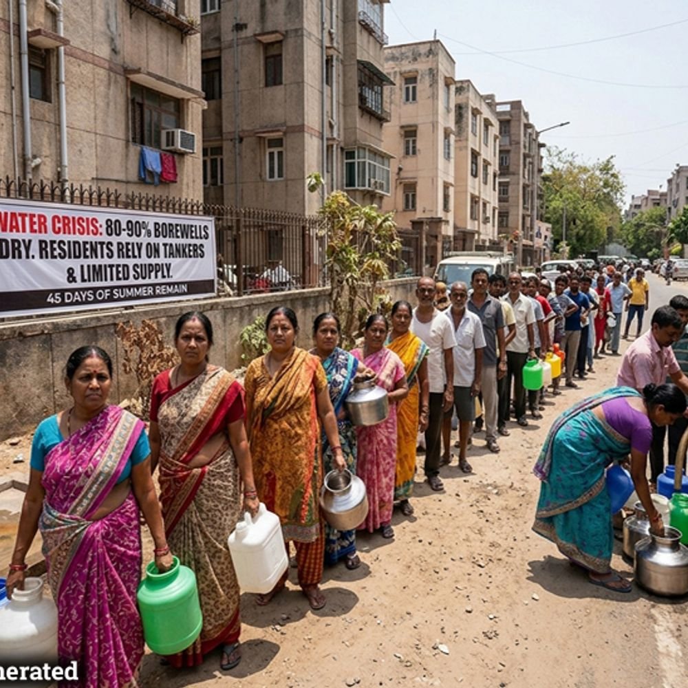 severe-water-crisis-in-city:80–90%-tube-wells-dry;-low-reservoir-levels-and-uneven-distribution-worsen-shortage