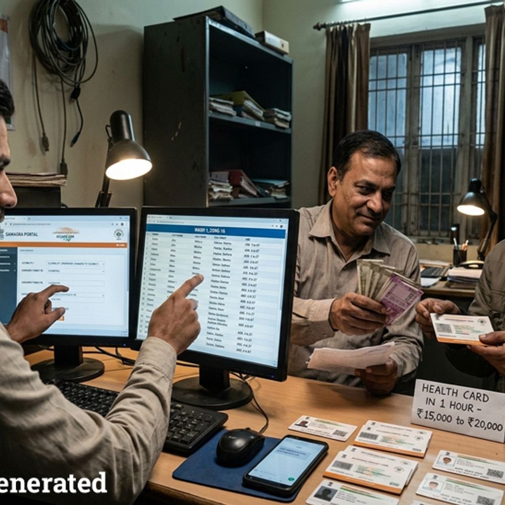 govt-system-breached-by-syndicate:ayushman-cards-made-for-₹10,000–15,000;-agents-manipulate-otps-and-samagra-data