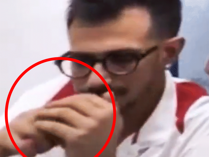 yuzvendra-chahal’s-on-flight-vaping-video-goes-viral:cricketer-caught-using-banned-e-cigarette-after-riyan-parag-controversy