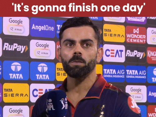 ‘it’s-gonna-finish-one-day’,-virat-kohli-drops-retirement-hint:rcb-trolls-kkr-on-social-media-after-emphatic-six-wicket-victory