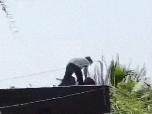 video-emerges-of-girl-hanging-from-rooftop:accused-allegedly-attacks-her-with-axe-after-entering-home;-victim-undergoes-treatment-with-60-stitches