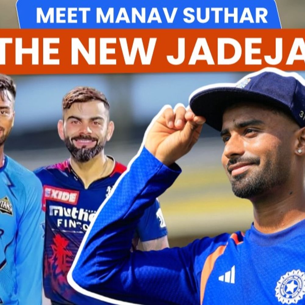 who-is-manav-suthar,-all-rounder-made-debut-against-afghanistan:impressed-rohit-virat-during-2023-world-cup-camp,-family-resides-near-pakistan-border