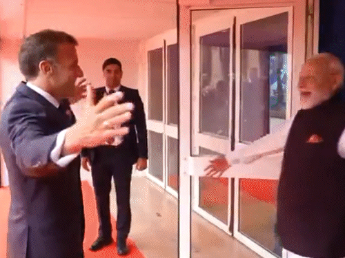 modi-meets-macron-in-france:pm-says-both-countries-advancing-with-common-goals;-macron-hails-india-as-innovation-powerhouse