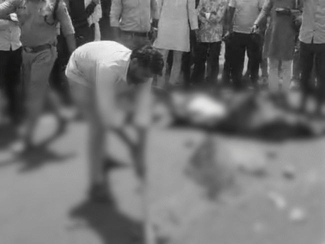 biker-dies-after-trailer-runs-over-him-in-rajgarh:falls-onto-road-before-fatal-crash;-body-parts-scattered-at-scene