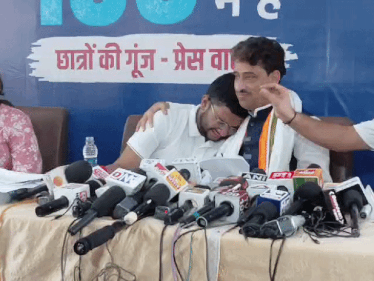 cbse-topper-breaks-down-at-press-conference:mp-imran-masood-gets-emotional,-alleged-89-paper-leaks-in-10-years