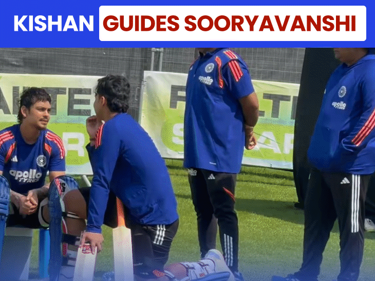 ishan-kishan-guides-sooryavanshi-in-nets-ahead-of-1st-t20i:india’s-preparations-take-a-hit-due-to-poor-training-facilities-in-belfast