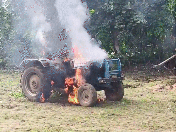 illegal-sand-transport-turns-deadly:youth-crushed-by-tractor,-villagers-set-trolley-on-fire;-2-injured